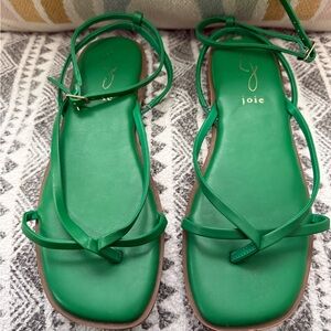 Joie Vibrant Green Strappy Sandals